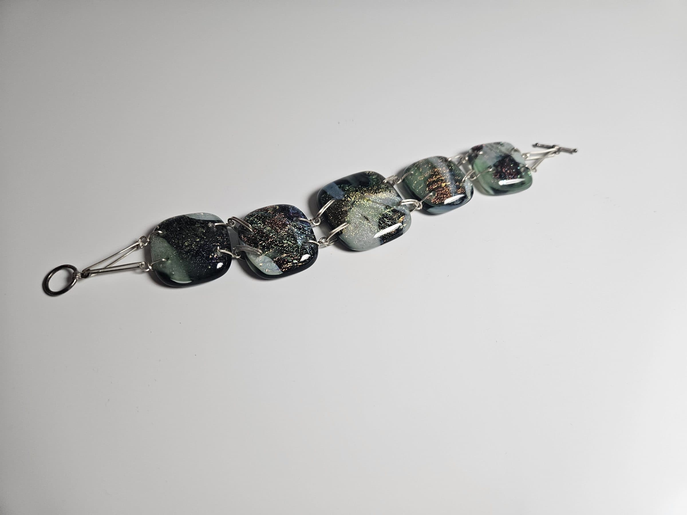 Dychroic silver bracelet, photo 1