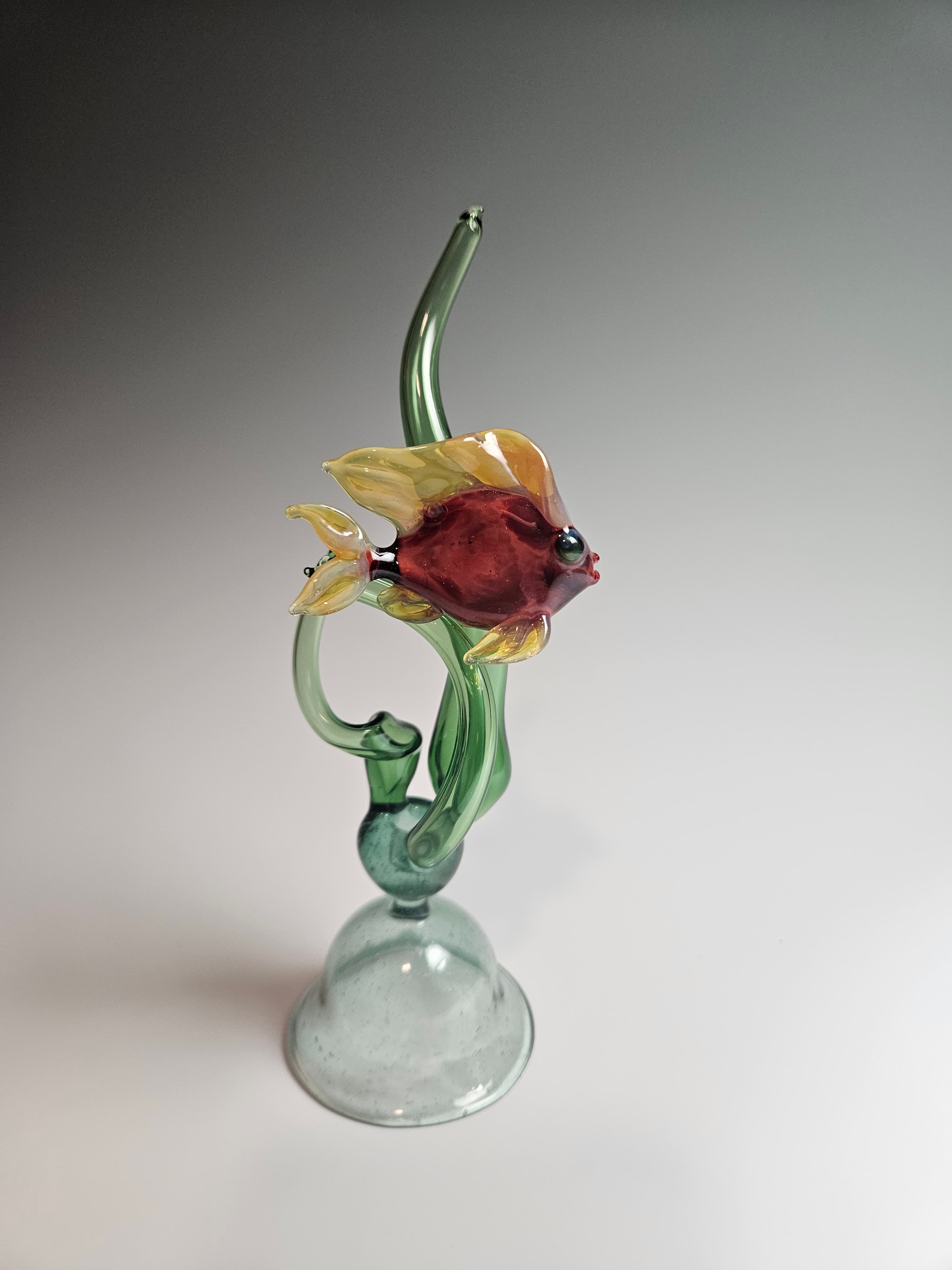 Glass art piece Goldfish Sculpture
